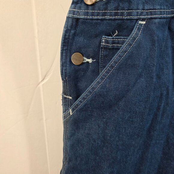 Vintage Carhartt Overalls Mens  R07 DST Denim Bib Jean Workwear Farm 40 X30 - Picture 15 of 16
